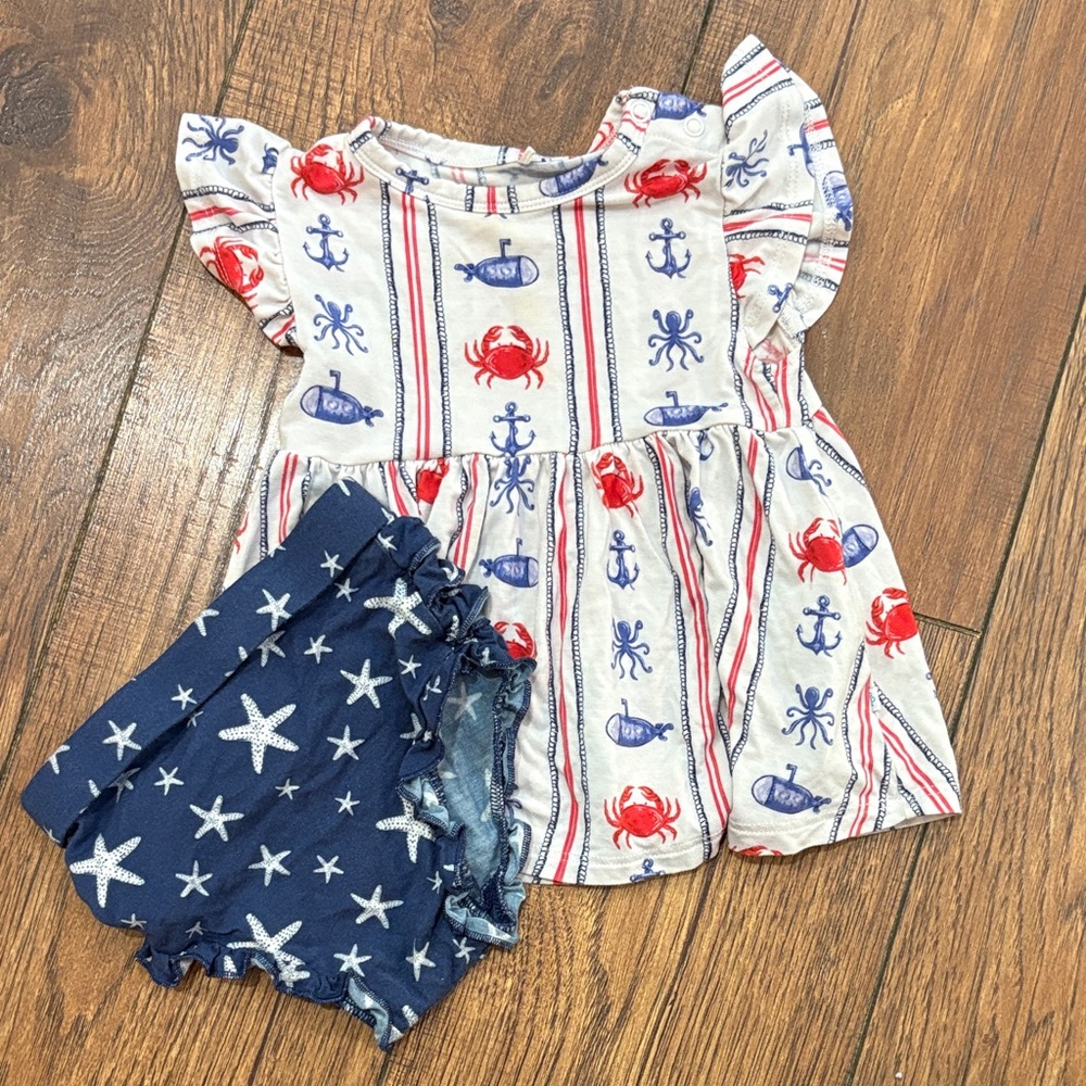 Posh Peanut Nautical Baby Bummie Set 18-24 Months